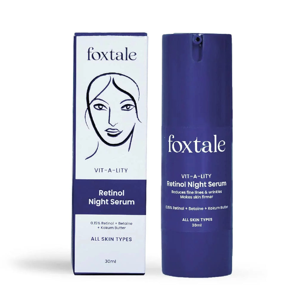 Foxtale 0.15% Beginner Friendly Retinol Night Serum for Anti Ageing | Retinol Night Cream | Face Lift and Tightening | Reduces fine lines and wrinkles | No Purg