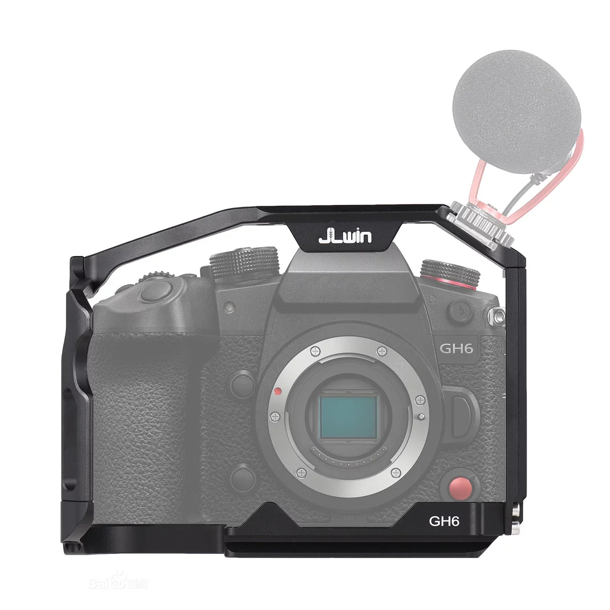 Dcenta Camera Cage Compatible with Panasonic GH6 Aluminum Alloy Construction with Cold Shoe Mount and Extensive Threaded Holes