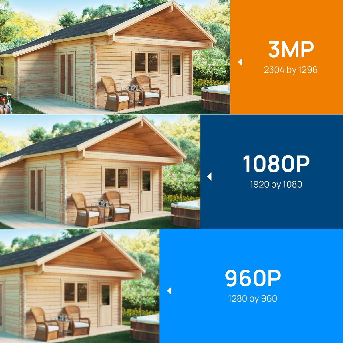 Hiseeu 3MP Wireless WiFi Security Camera System with 3TB Hard Drive, 8Pcs Security Cameras Wireless WiFi with 2-Way Audio,IP66 Waterproof,64ft IR Night Vision,Motion Detect Home Security System