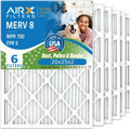 20x25x2 Air Filter MERV 8 Comparable to MPR 700 & FPR 5 Electrostatic Pleated Air Conditioner Filter 6 Pack HVAC AC Premium USA Made 20x25x2 Furnace Filters by AIRX FILTERS WICKED CLEAN AIR.