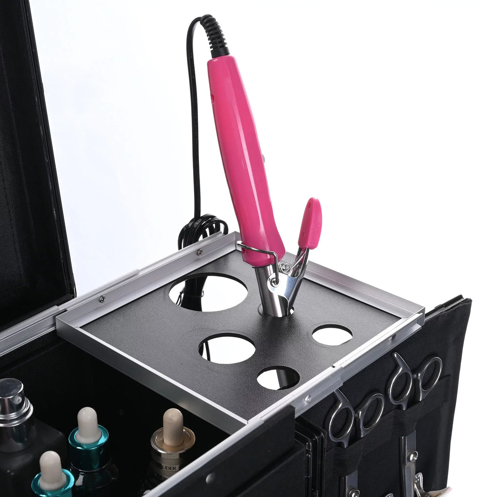 Byootique Rolling Makeup Case Trolley Cosmetic Organizer Hair Stylist Salon