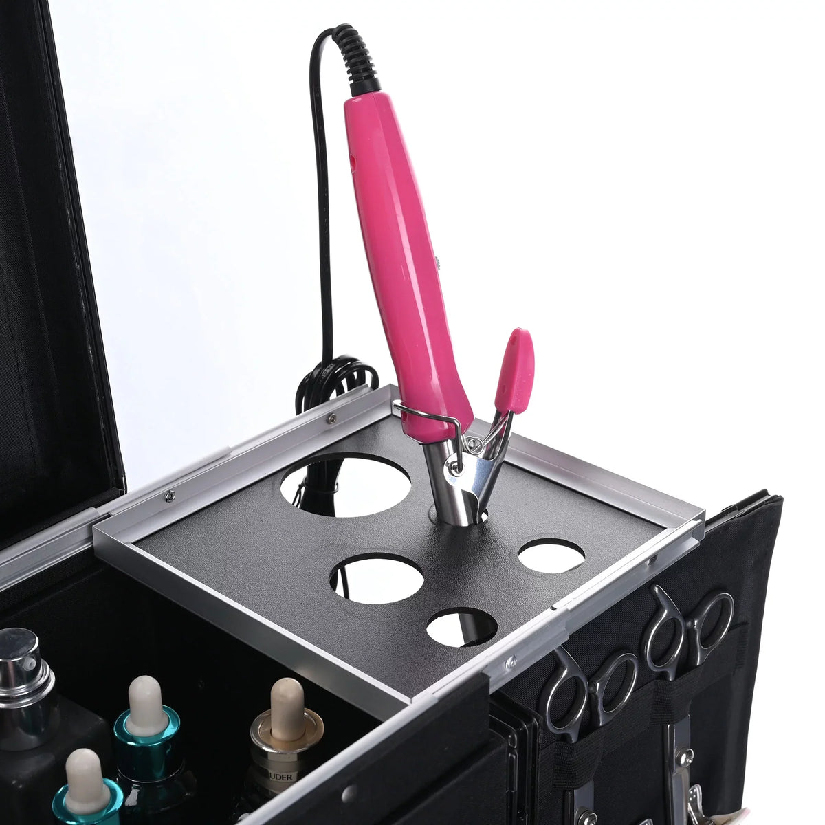 Byootique Rolling Makeup Case Trolley Cosmetic Organizer Hair Stylist Salon