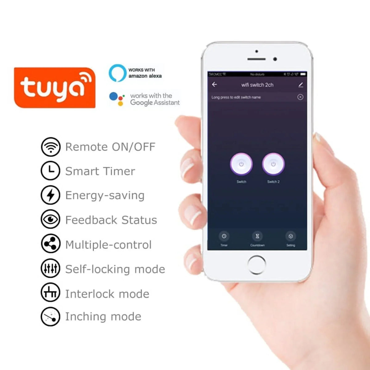 WiFi Relay Tuya Smart Switch Module 12V Smart life APP Remote Control Timer DIY Inching Self-Locking Work with Alexa Google Home