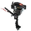 Fichiouy 6 HP 4 Stroke Outboard Motor Engine Tiller Shaft Boat Engine Air Cooling 2500rpm with CDI Water Air Cooling System 1:1.5