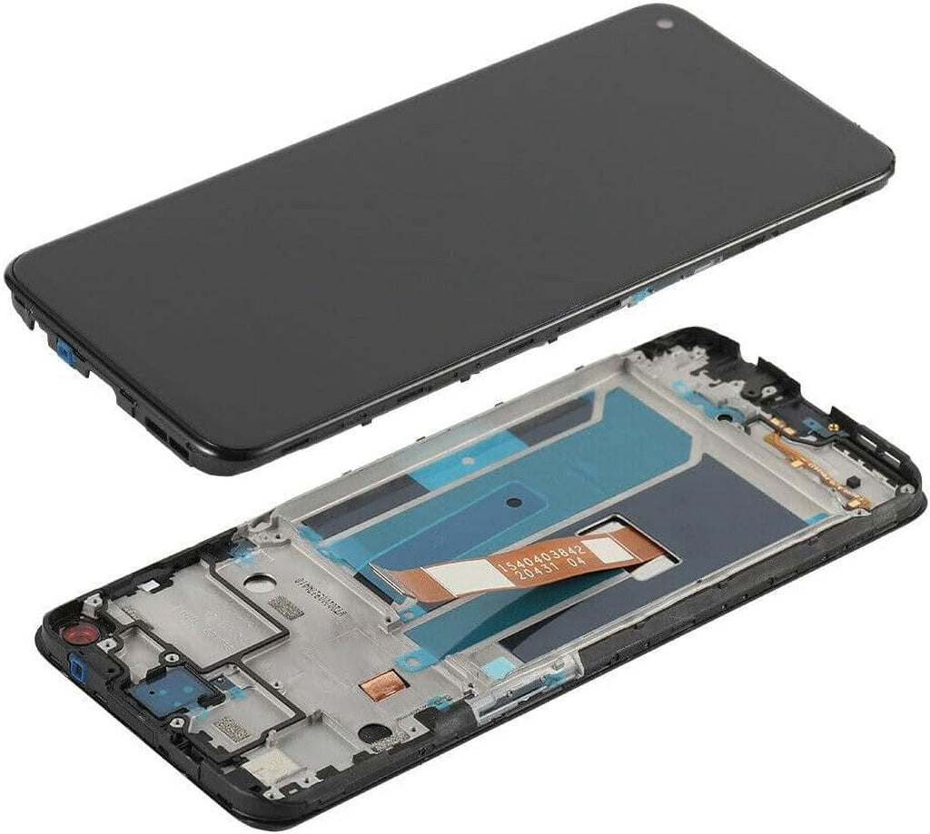 for One Plus Nord N10 5G Screen Replacement BE2029, BE2025, BE2026, BE2028 6.49" LCD Display Touch Digitizer Assembly with Frame(Not for Nord N100)