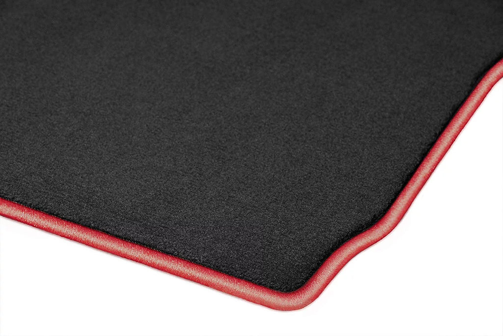 GGBAILEY Toyota Rav4 Black with Red Edging Carpet Car Mats / Floor Mats, Custom Fit for 2013, 2014, 2015, 2016, 2017, 2018, 2019, 2020 - Driver, Passenger & Rear Mats
