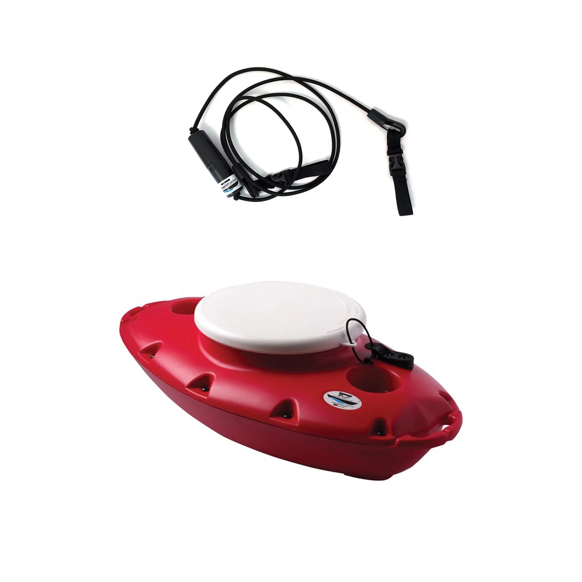 CreekKooler 15 Quart Floating Beverage Portable Pup Cooler w/ 8' Tow Rope