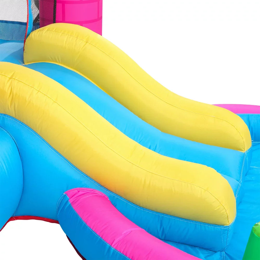 SalonMore Air-filled Bounce House with Blower,Pool & Water Slide & Splash,Multi-color Tank