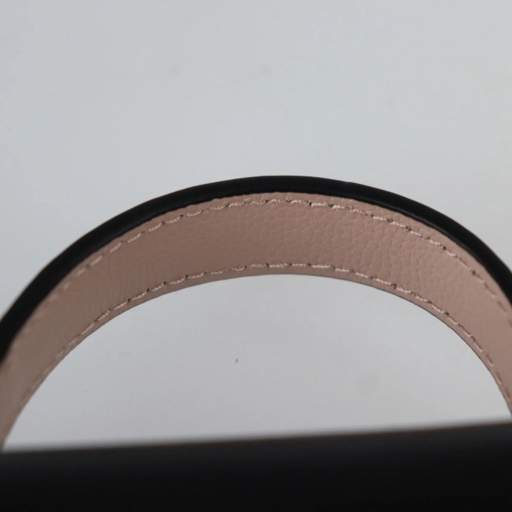 Pre-Owned Kate Spade Maisy Patternson drive grommet handbag WKRU5899 leather black pink beige gold hardware 2WAY shoulder bag punching (Good)