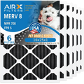16x25x1 Air Filter Odor Eliminator Carbon Filter MERV 8 Comparable to MPR 700 & FPR 5 AC HVAC Premium USA Made 16x25x1 Furnace Filters by AIRX FILTERS WICKED CLEAN AIR. 6 Pack