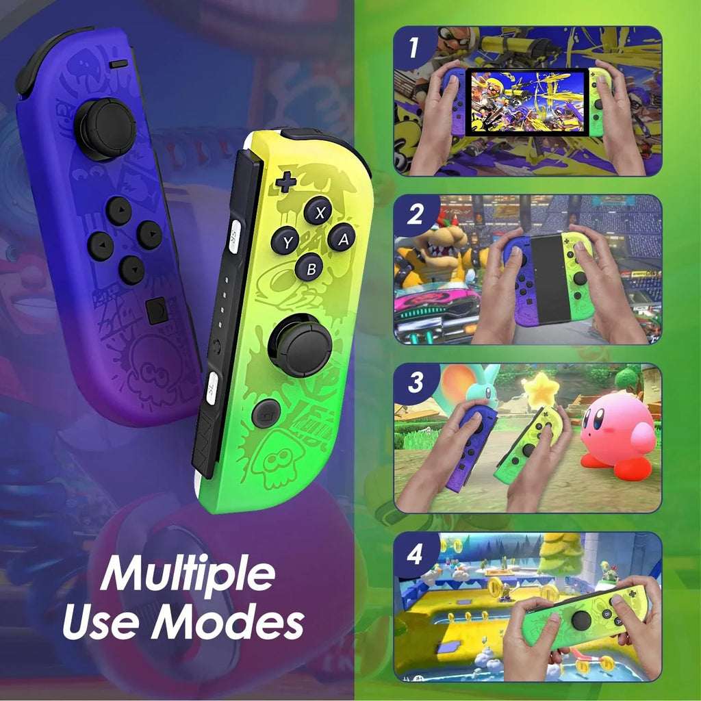 Nintendo Switch Controller,Wireless Controllers Joy cons Joy-Pad Joystick- Splatoon 3 Special Edition