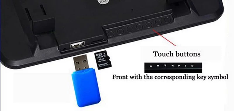 Full HD 7" inch TFT LCD Car Monitor Car RearView Mirror with Built-in Bluetooth Mp5 FM Photo Display USB TF Slot