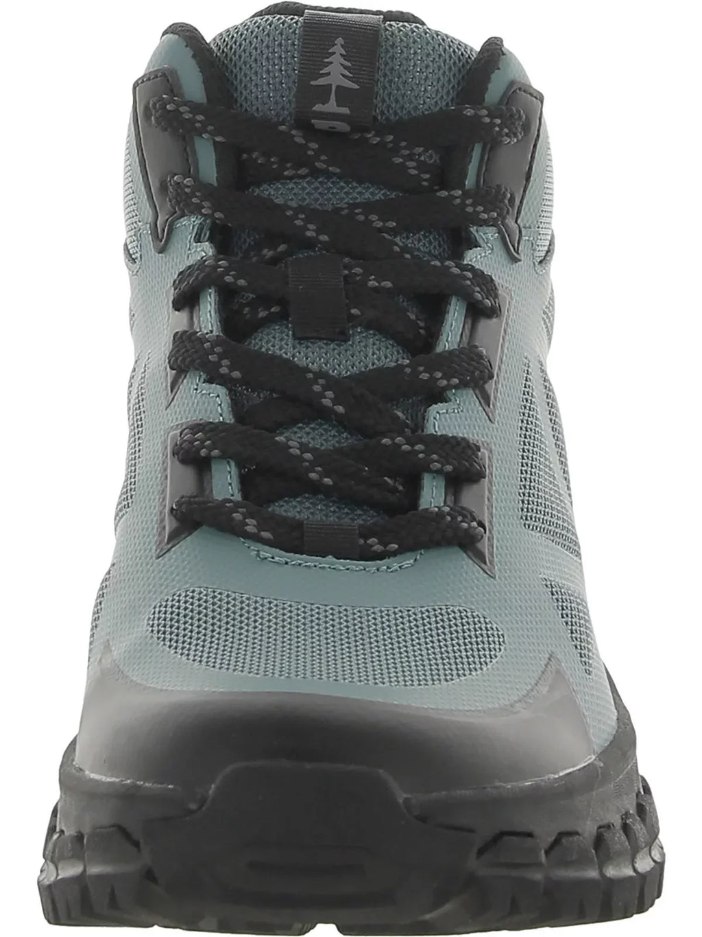 BASS OUTDOOR Womens Teal Mixed Media Breathable Removable Insole Slip Resistant Peak Seamless Round Toe Platform Lace-Up Hiking Boots 8 M