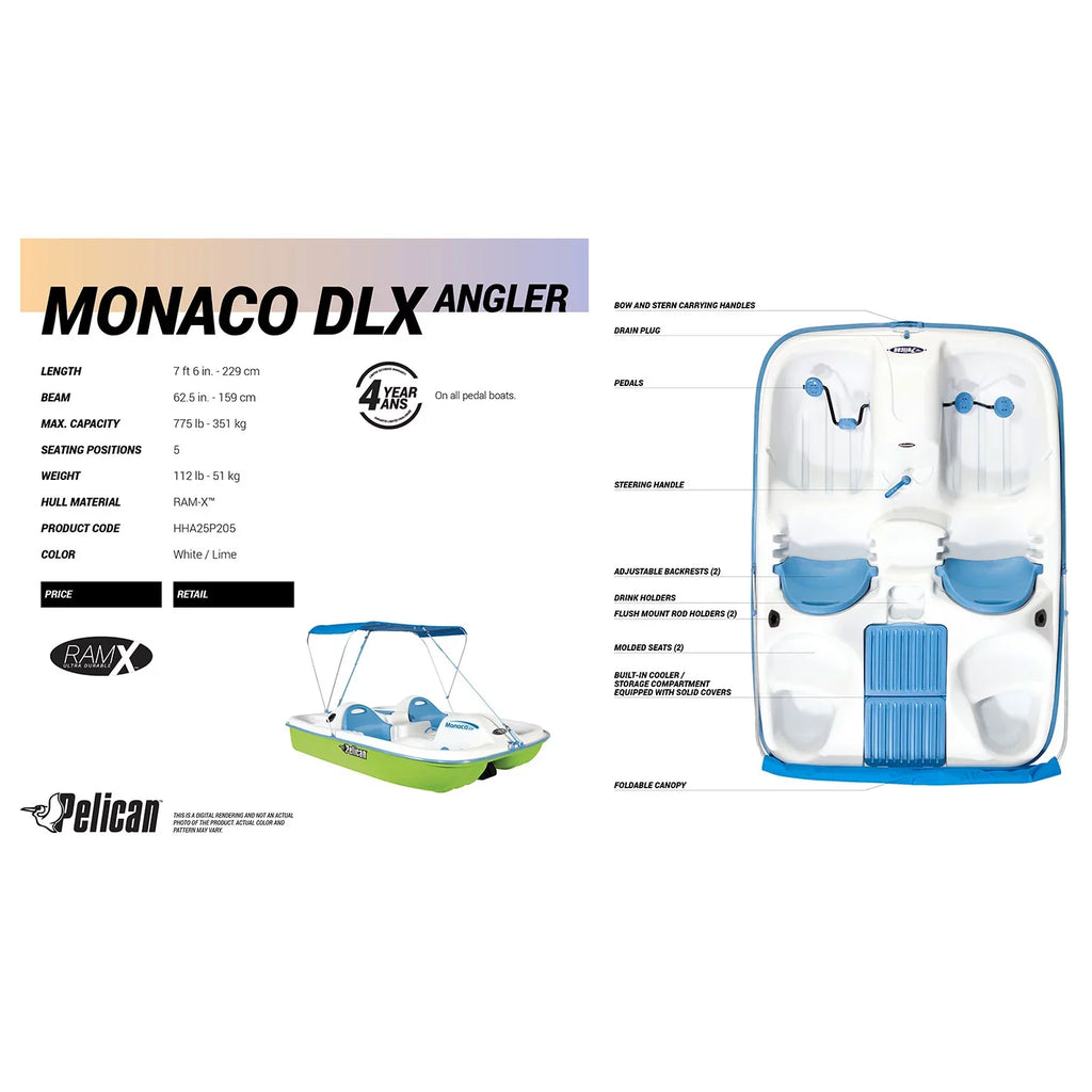 Pelican - Monaco DLX Angler Pedal Boat