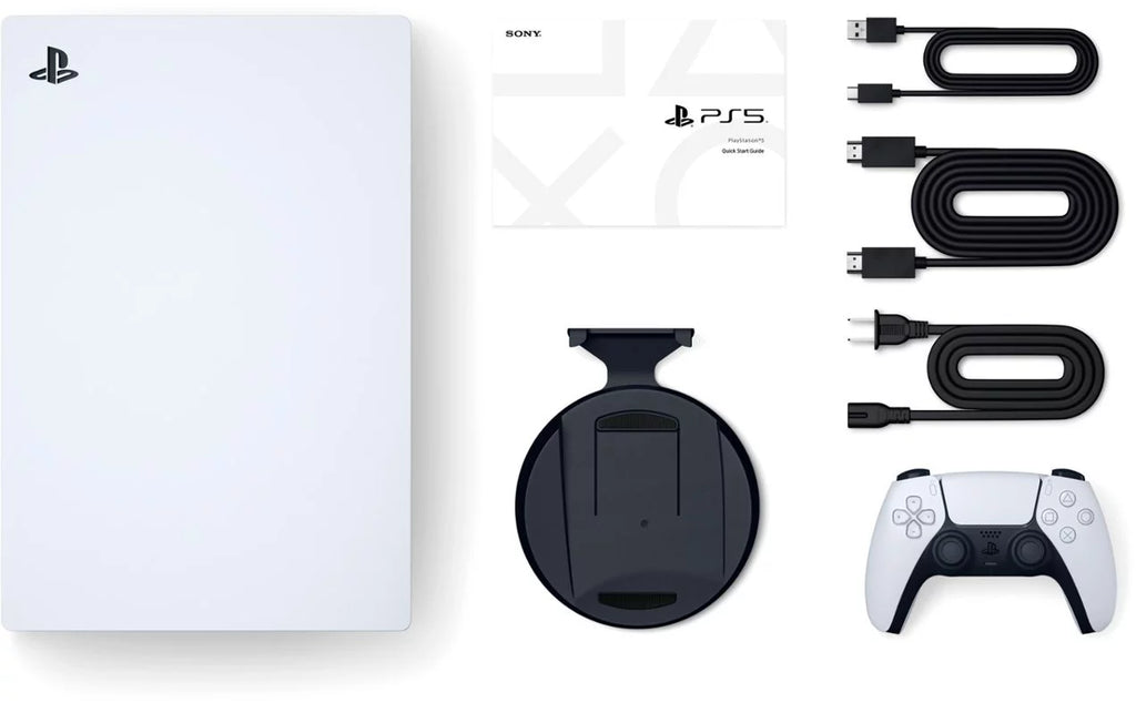 Sony PlayStation 5 Upgraded 1.8TB PCIe Gen 4 NVNe SSD Gaming Console Disc Drive Version, Controller - Original White - PS5 Disc Version JP Region Free