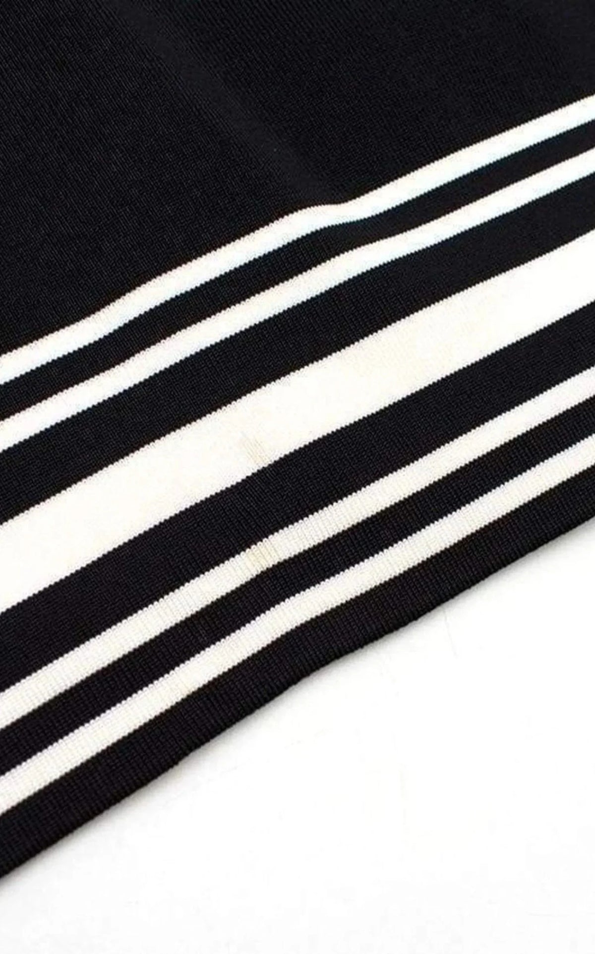 Square-neck Stripe-trim Knit Dress