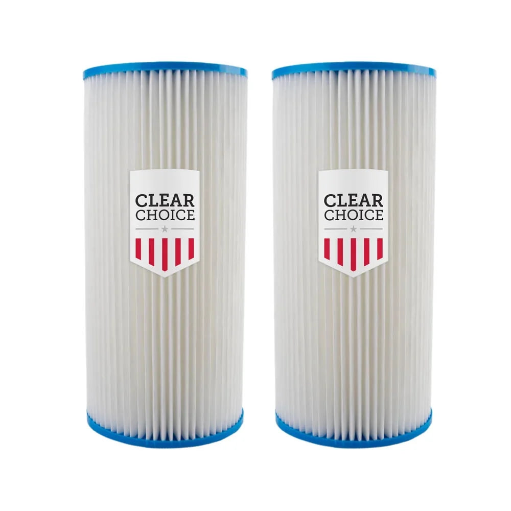 Clear Choice Sediment Water Filter 50 Micron 10 x 4.50" Water Filter Cartridge Replacement 10 inch RO System 150238, WHCF-WHPLBB, 2-Pk