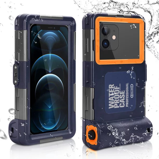 UrbanX Professional [15m/50ft] Swimming Diving Surfing Snorkeling Photo Video Waterproof Protective Case Underwater Housing for Tecno Camon iACE2X And all Phones Up to 6.9 Inch LCD with Lanyard