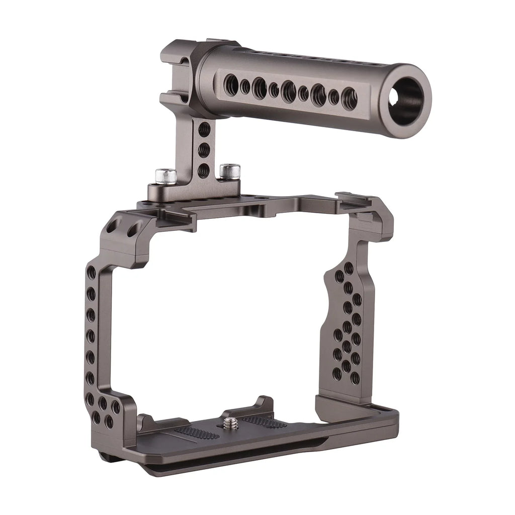 Andoer Aluminum Alloy Camera Cage Kit with Video Rig Handle Grip Replacement for Sony A7R III/ A7 II/ A7III