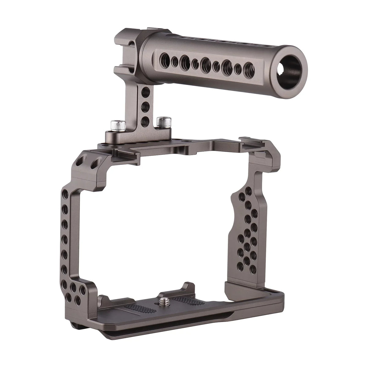 Andoer Aluminum Alloy Camera Cage Kit with Video Rig Handle Grip Replacement for Sony A7R III/ A7 II/ A7III