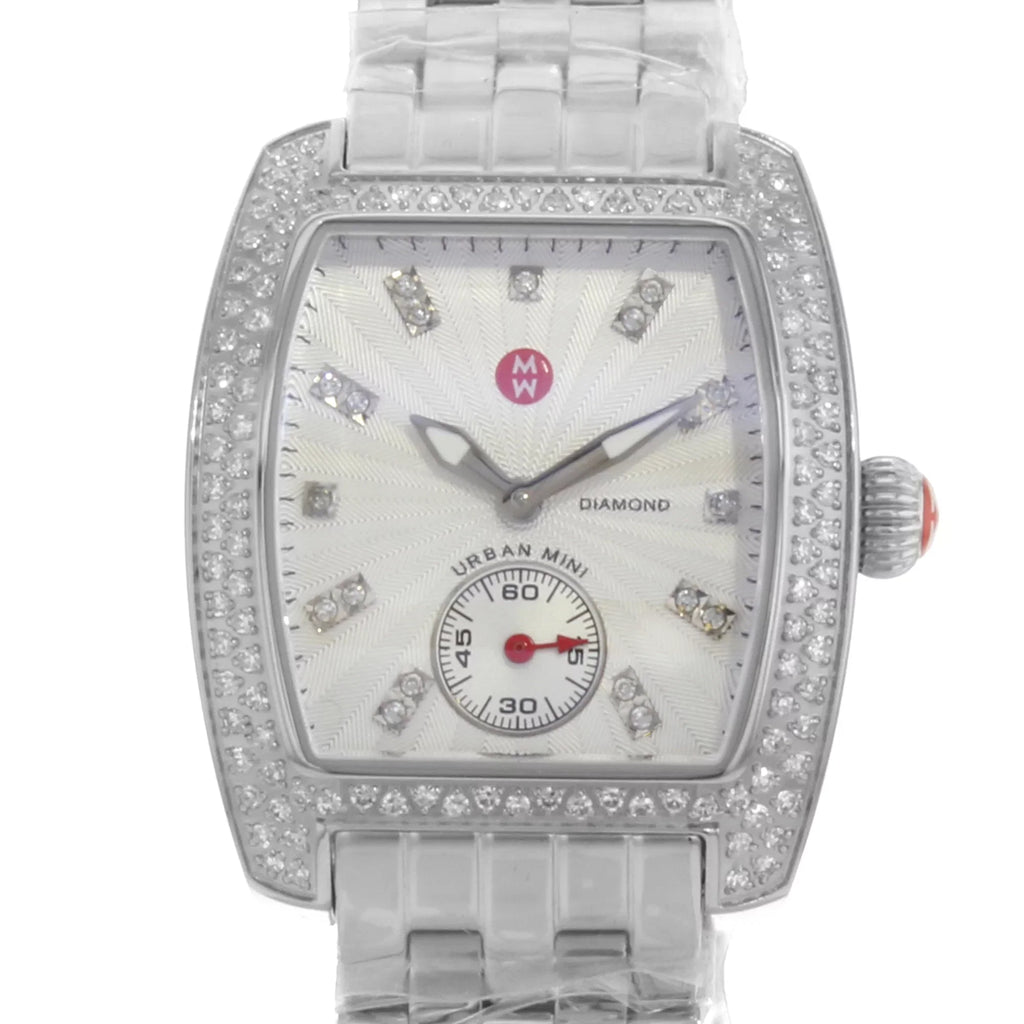 Michele Mini Urban Silver Diamond Dial Ladies Watch MWW02A000508