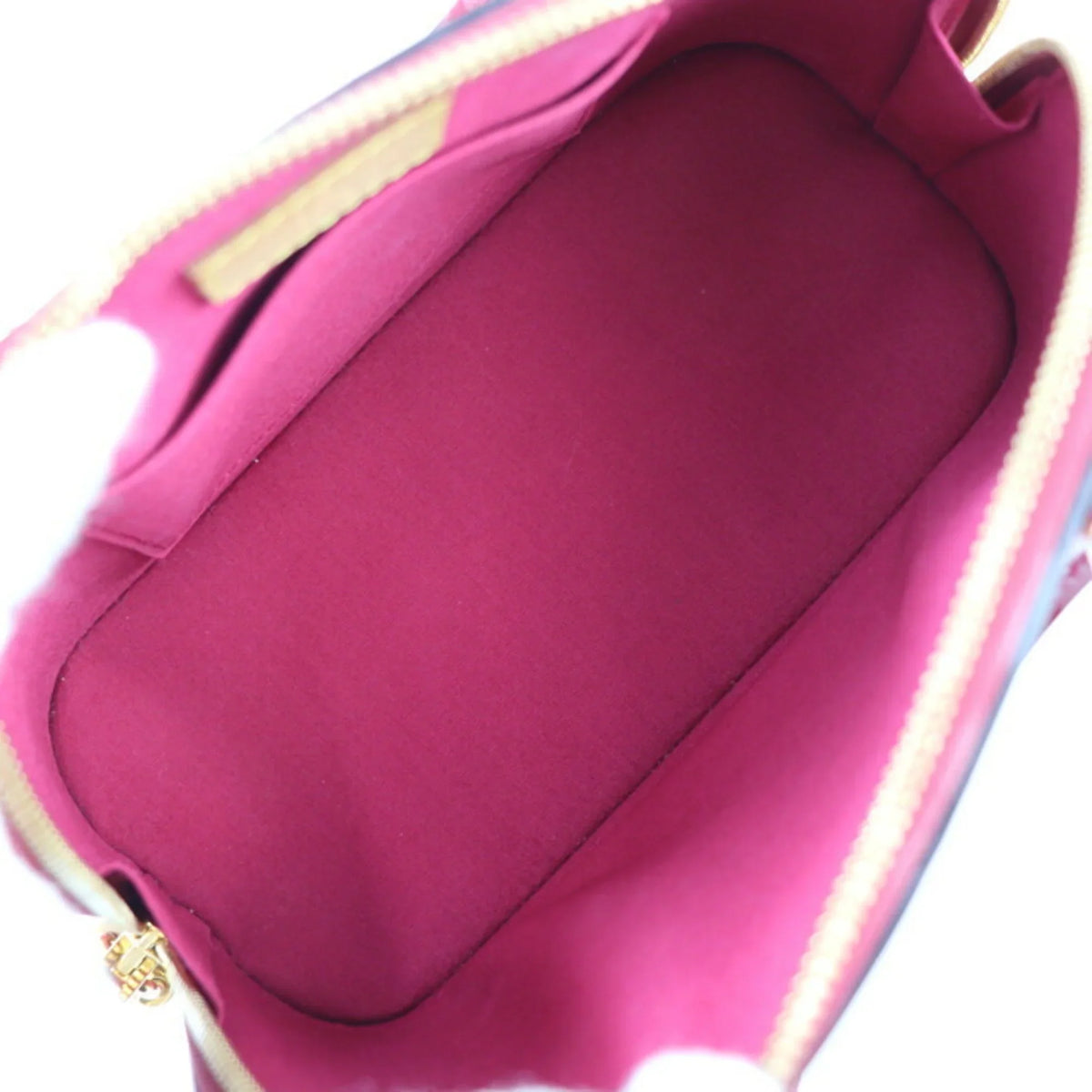 Pre-Owned LOUIS VUITTON Alma BB Handbag M91606 Monogram Vernis Pomme d'Amour Gold Hardware 2WAY Shoulder Bag Crossbody Vuitton (Like New)