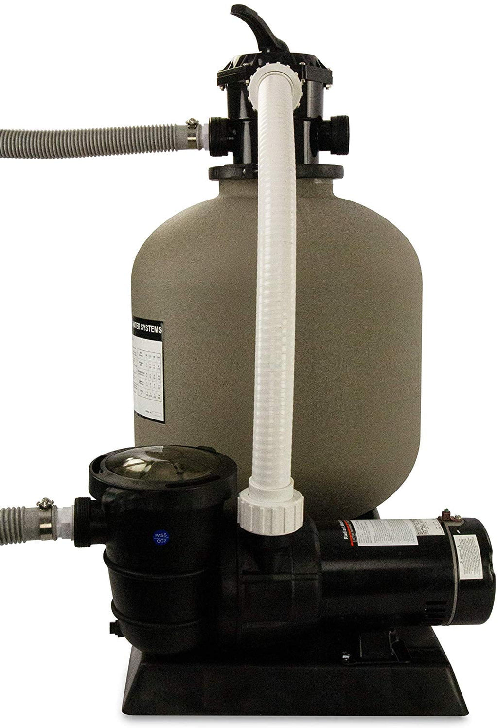 Rx Clear Radiant 19" Above-Ground Pool Sand Filter with 1 HP Extreme Force Pump