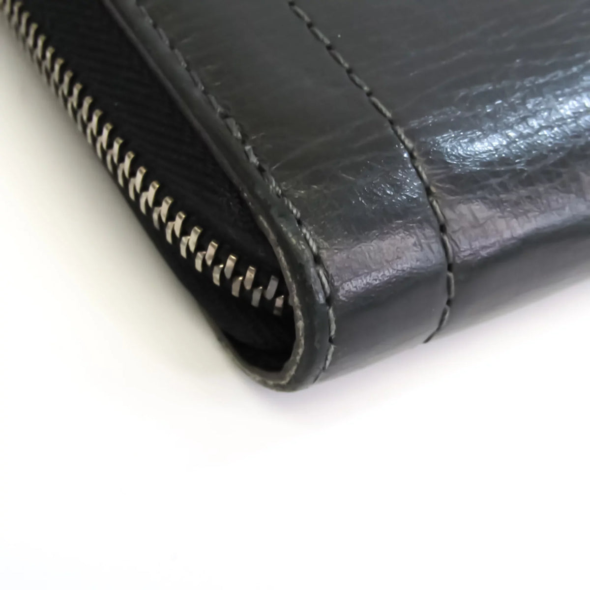 Pre-Owned Louis Vuitton Zippy Organizer M97026 Men's Utah Leather Long Wallet (bi-fold) Basalt (Good)