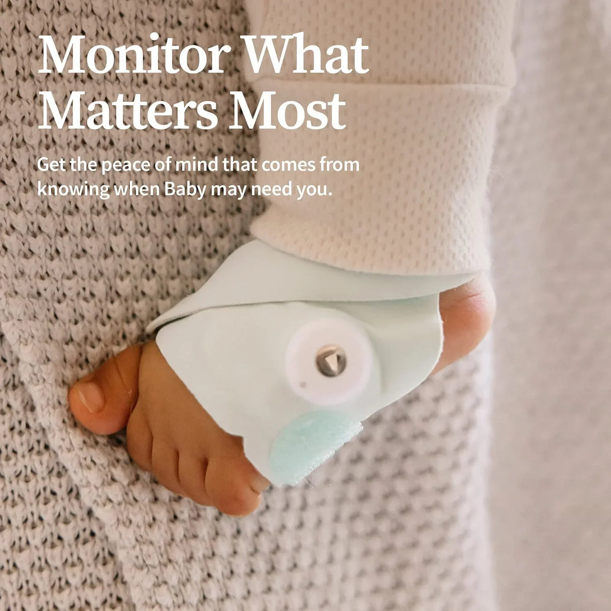 Owlet Dream Sock Plus Portable Video Baby Monitor - Track Heart Rate and Average Oxygen O2 Sleep Quality Indicators - Mint Green