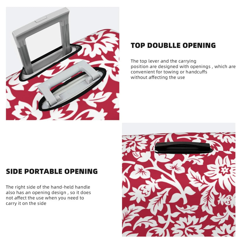 Bingfone Red Flowers Luggage Cover Washable Suitcase Cover Protector Anti-Scratch Suitcase Cover Fits 18-32 Inch Luggage