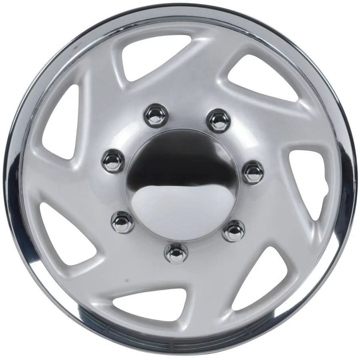 BDK Ford E-Series Style Hubcaps Wheel Cover, 16" Chrome Replica Cover, 4 Pieces
