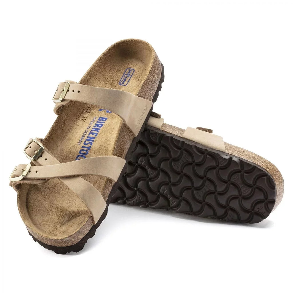 Birkenstock Women's Franca Soft Footbed Sandcastle Nubuck - Narrow - 1022973 SANDCSTLE