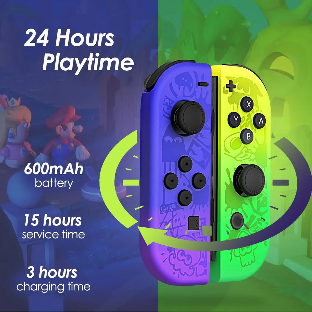 Nintendo Switch Controller,Wireless Controllers Joy cons Joy-Pad Joystick- Splatoon 3 Special Edition
