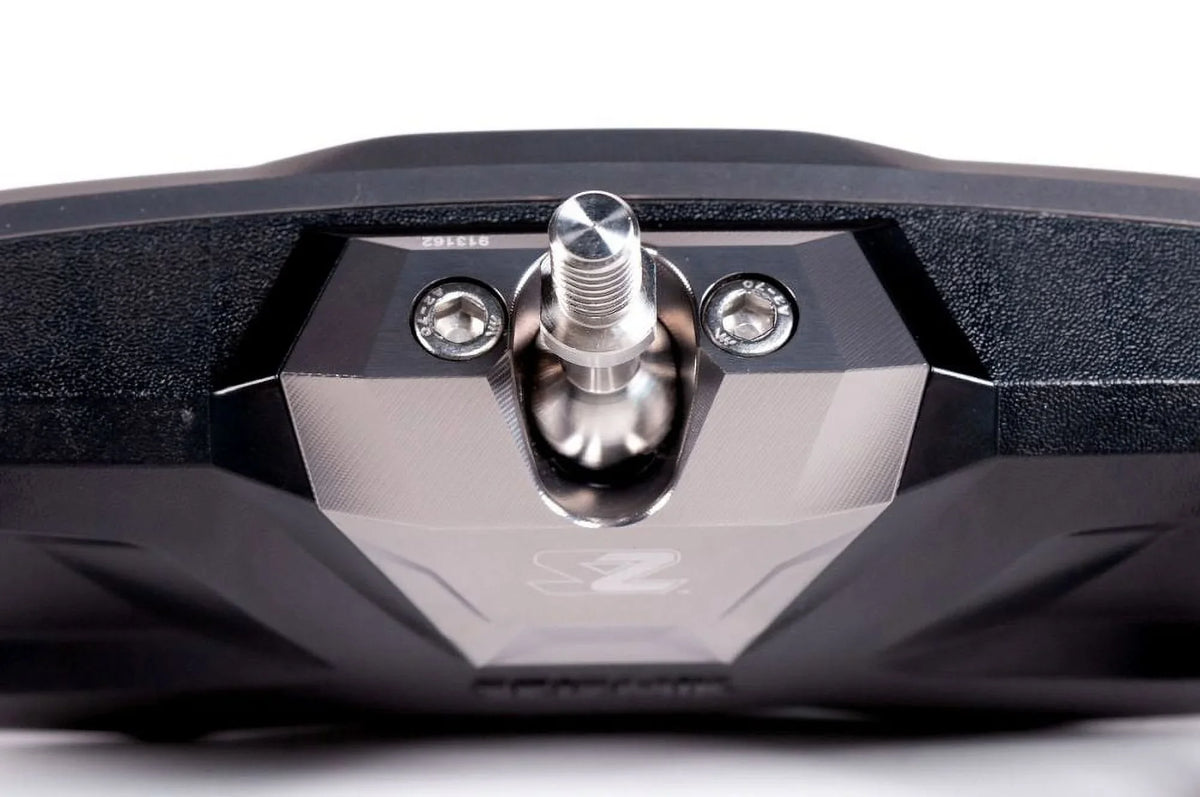 Halo-RA Billet Rear View Mirror with Aluminum Bezels for Various Size UTV-Utility Task Vehicle (1.75 inch Round Tube)
