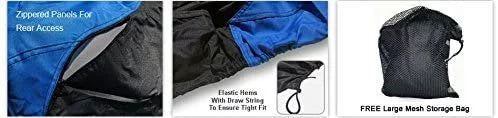 Weatherproof Jet Ski Covers for Yamaha Wave Runner V1 2015-2016 - Blue/Black Color - All Weather - Trailerable - Protects from Rain, Sun, UV Rays, and More! Includes Trailer Straps and Storage Bag