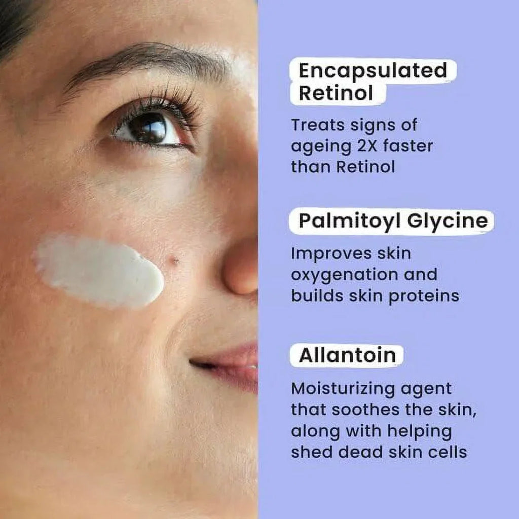 Foxtale 0.15% Beginner Friendly Retinol Night Serum for Anti Ageing | Retinol Night Cream | Face Lift and Tightening | Reduces fine lines and wrinkles | No Purg