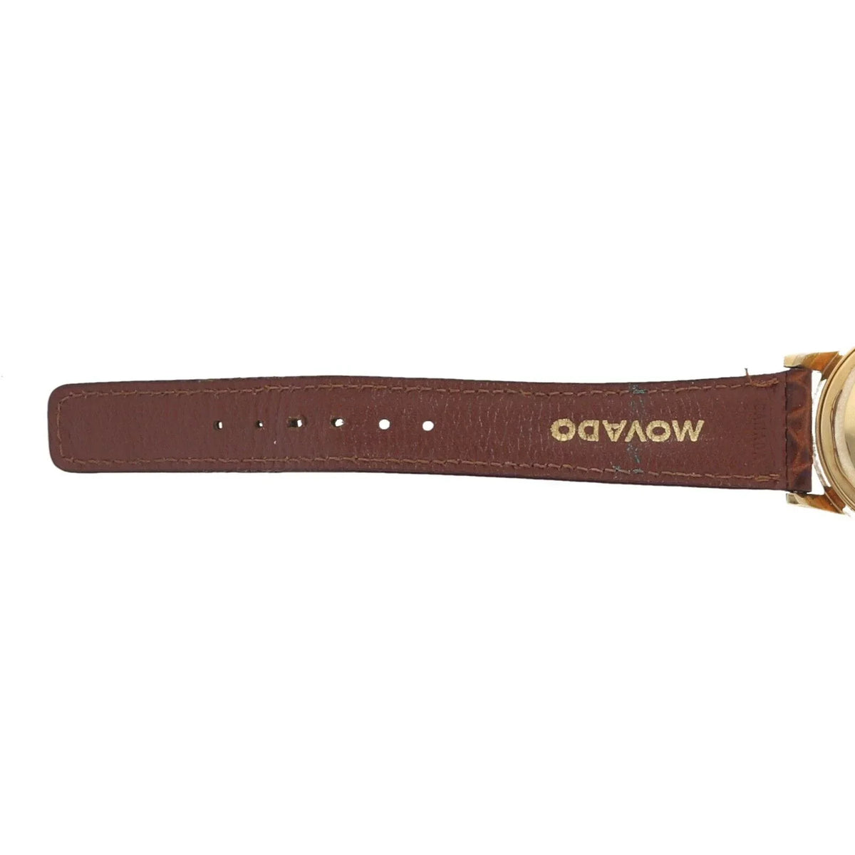Movado Chronometre 1231 18k Yellow Gold 34mm Leather Automatic Wrist Watch