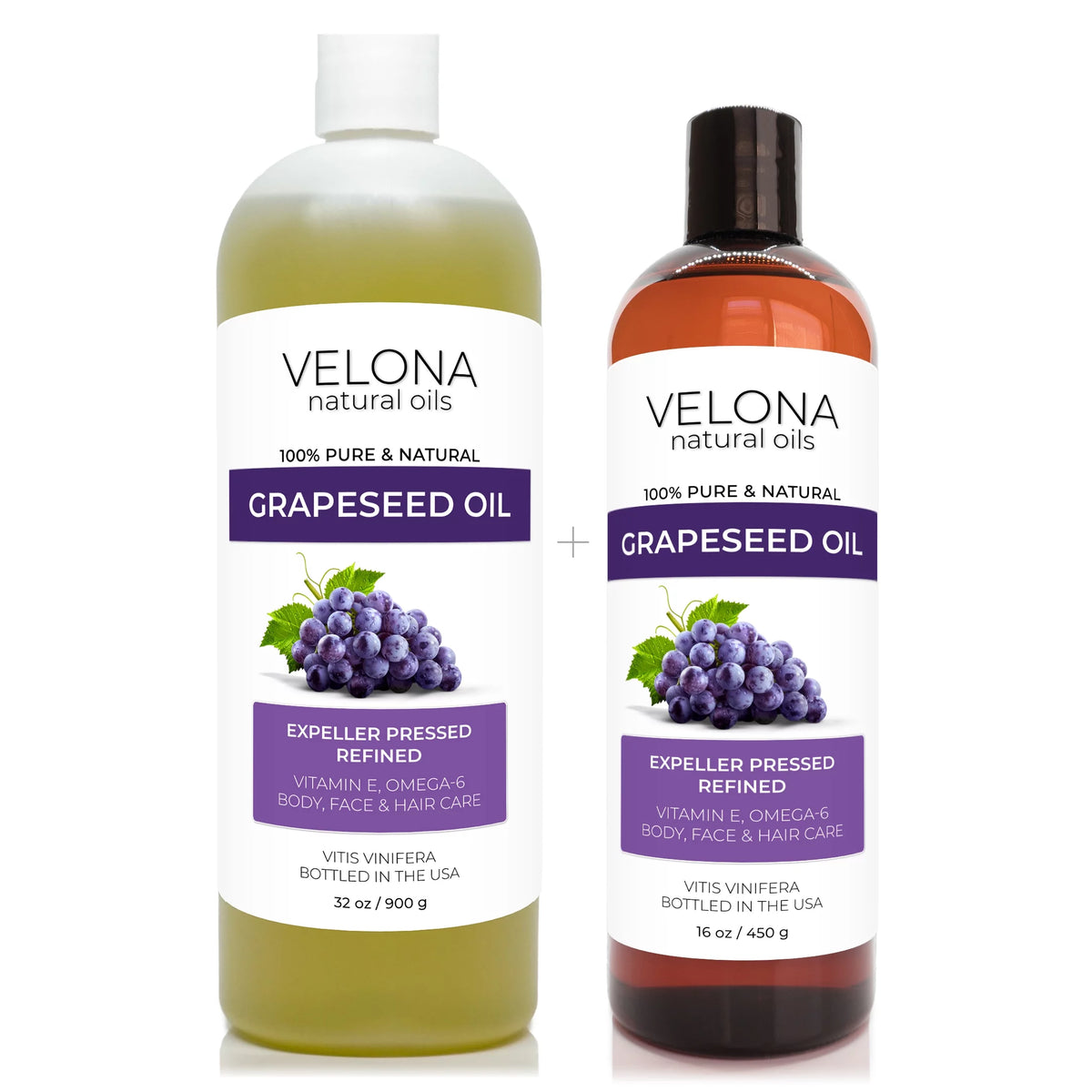 Velona Grapeseed Oil - 32 oz | 100% Pure and Natural Carrier Oil | Refined, Cold pressed | Cooking, Skin, Face, Body, Hair Care