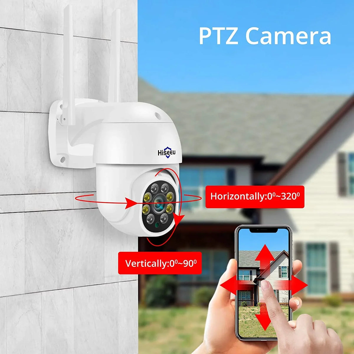 Hiseeu 5MP Security Camera System with 1TB Hard Drive, Outdoor Security Camera Wireless Wifi with Two-Way Audio,Human Detection, Home Security Cameras System