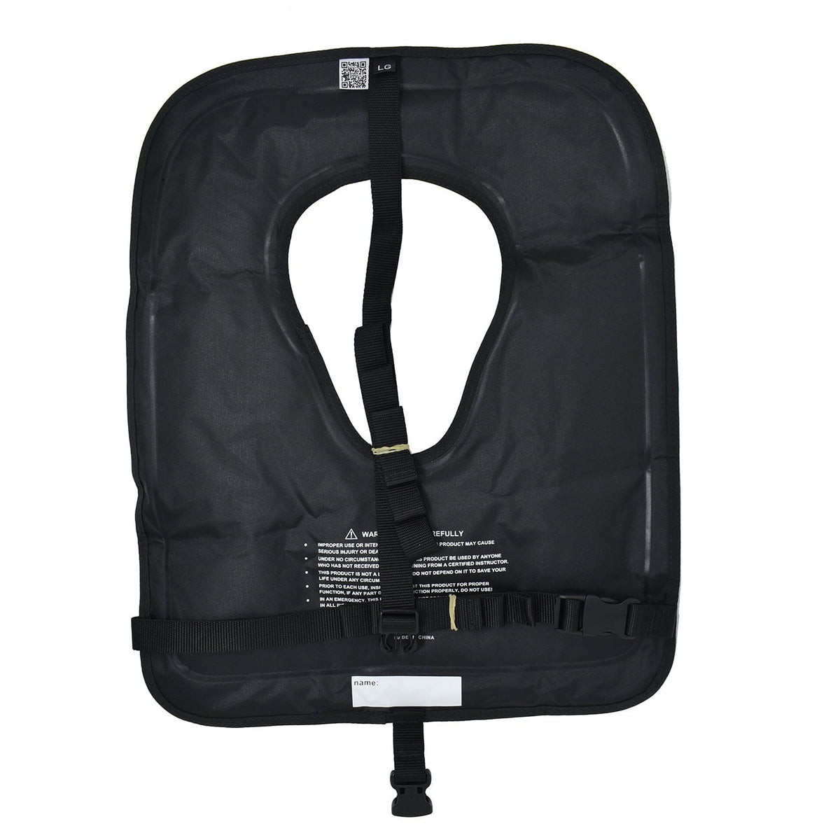 Scuba Choice Adult Black Snorkel Vest w/ Name Box, X-Large