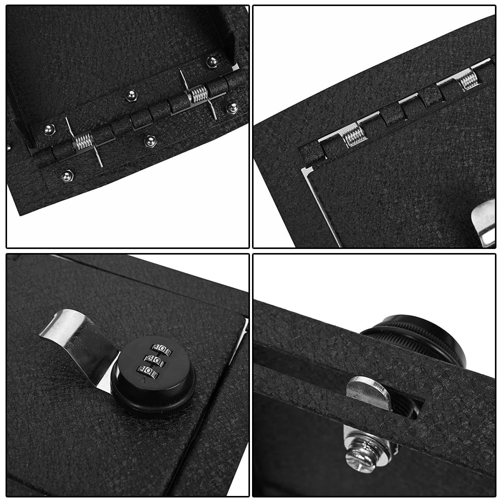ALLTIMES Center Console Box Safe for Ford for Bronco 2Door/4Door 2021-2022, 3-Digit Password, Black Carbon Steel with Anti-rust Coating