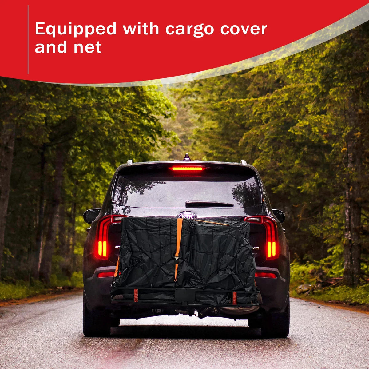 Folding Hitch Mount Cargo Rack Carrier Rear Luggage Basket for Car, SUV, Truck, 500 lbs, Capacity 60"x20"x6"