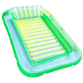 SWIMLINE Original Suntan Tub Classic Edition Inflated Floating Lounger Green and Yellow Tanning Pool Hybrid Lounge
