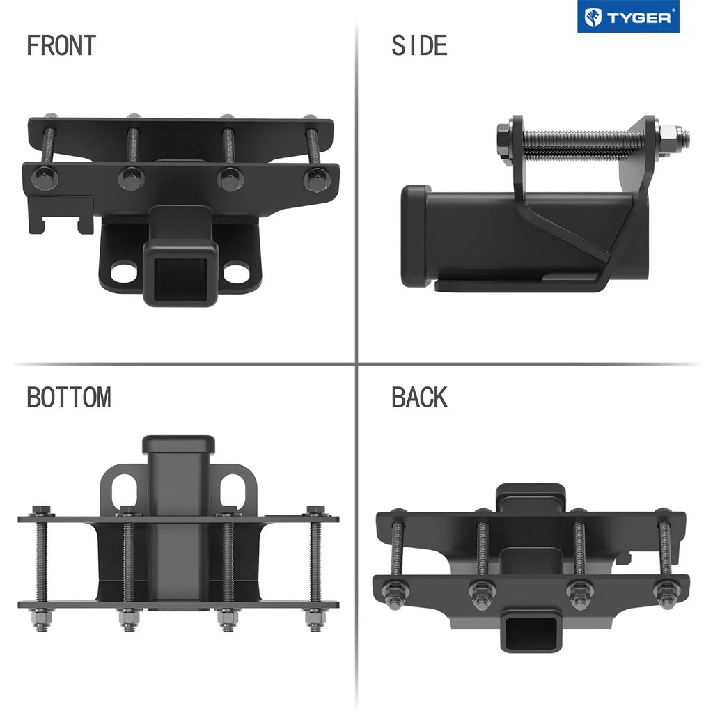 Tyger Auto TG-HC2J001B Hitch & Cover Kit Compatible with 2007-2018 Jeep Wrangler JK 2 Door & 4 Door Unlimited Factory Style 2 inch Rear Receiver Hitch Tow Towing Trailer Hitch