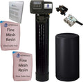 AFWFilters 2 cubic Foot 64k Whole Home Iron Pro Water Softener with Fine Mesh Resin, 3/4" Stainless Steel FNPT Connection, and Black Tanks