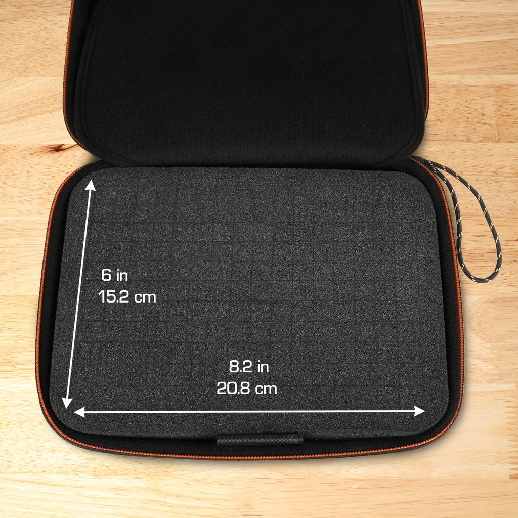 USA GEAR External Hard Drive Case, EVA Foam Hard Shell, Customizable Foam Interior - Black