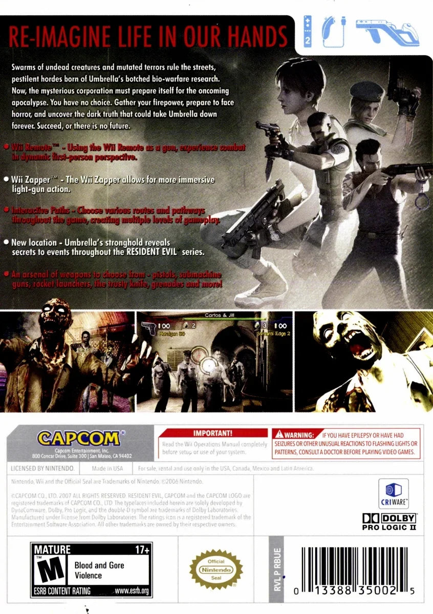 Resident Evil: The Umbrella Chronicles for Nintendo Wii
