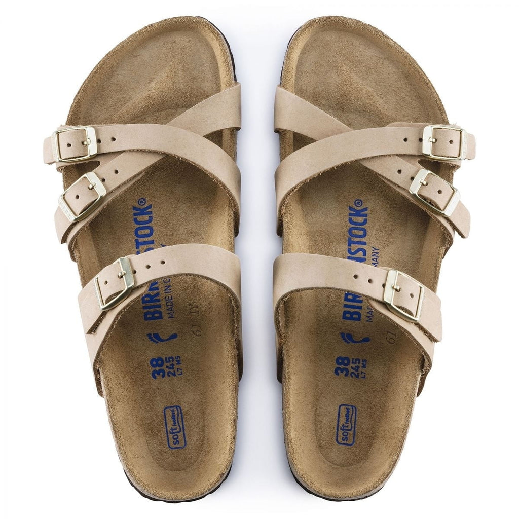 Birkenstock Women's Franca Soft Footbed Sandcastle Nubuck - Narrow - 1022973 SANDCSTLE