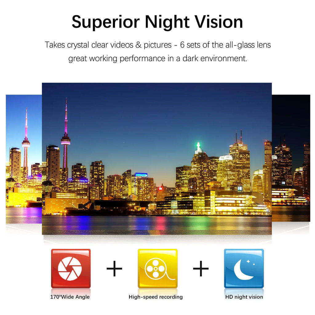 USB 1080P HD Dash Camera Car DVR Night Vision 170 Wide Angle Road Video Recorder Support ADAS Loop Recording