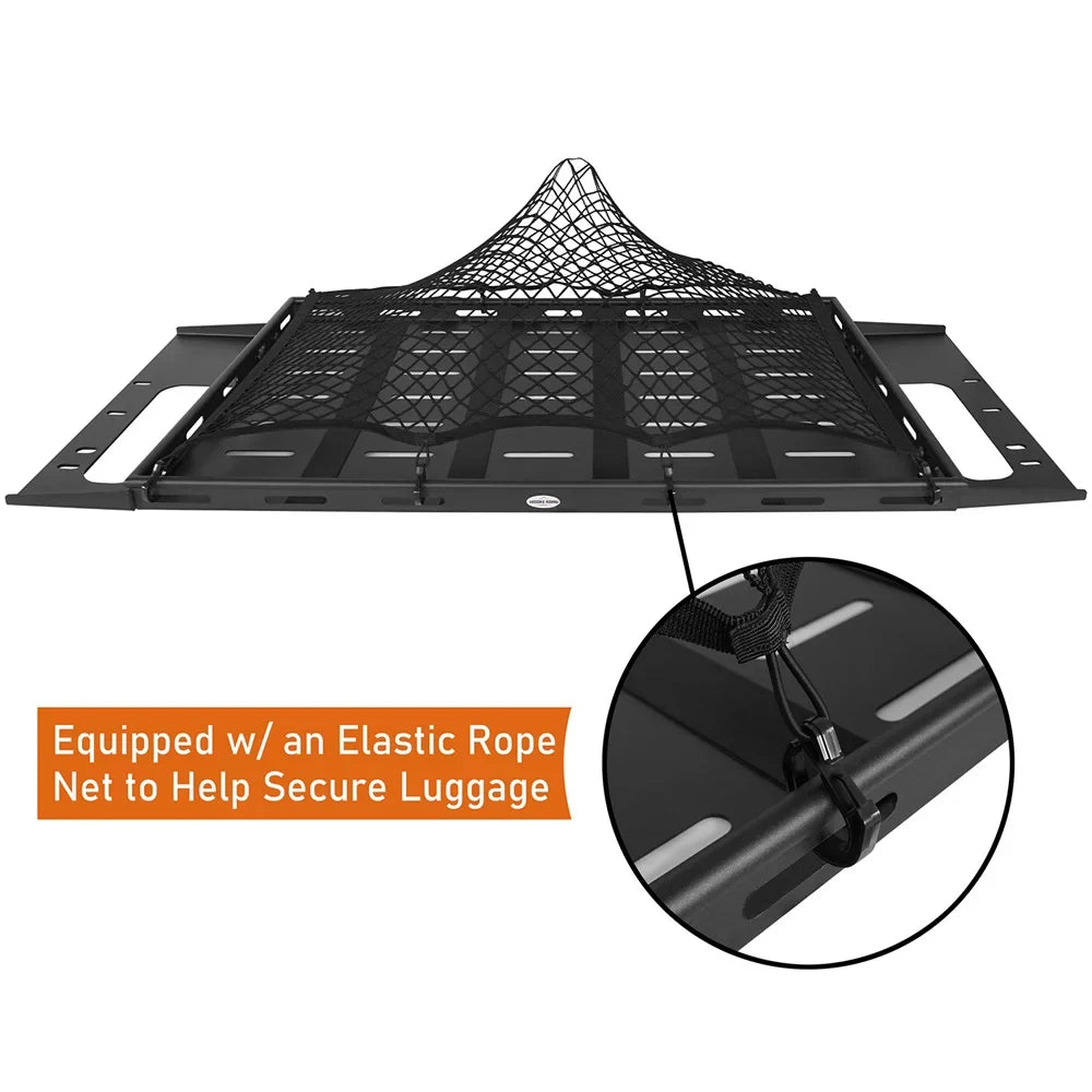 Hooke Road Rear Cargo Rack Storage Basket for 2021 2022 2023 Ford Bronco 4 Door Hardtops